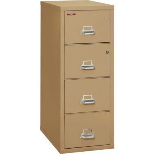 Fire King Fireking Fireproof 4 Drawer Vertical Safe-In-File Legal 20-13/16"Wx31-9/16"Dx52-3/4"H Sand 4-2131-CSASF